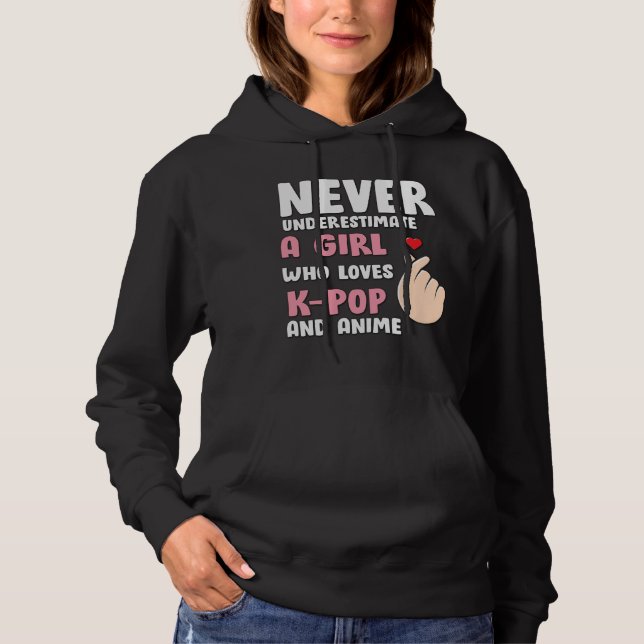 Anime & K-Pop Zitate : Unterschätzen Sie niemals e Hoodie (Vorderseite)