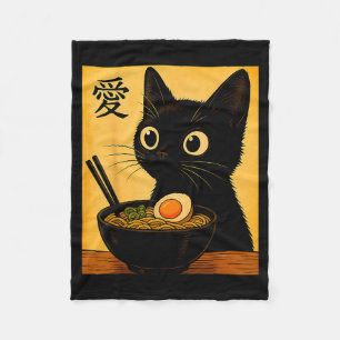 Anime-Katze-Ramen Japanische Lustige Grafische T-S Fleecedecke