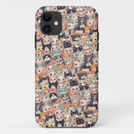Anime-Katzen, die Muster wiederholen Case-Mate iPhone Hülle