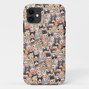 Anime-Katzen, die Muster wiederholen Case-Mate iPhone Hülle