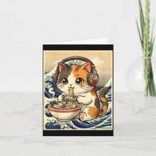 Anime Katzen Ramen Gamer japanische Kunst Retro Vi Karte