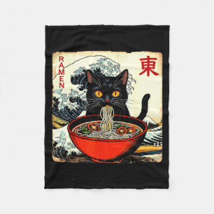 Anime-Katzen-Ramen Japanische Lustige Grafische T- Fleecedecke