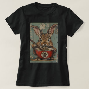 Anime Kawaii Bunny Eating Ra Noodles Rabbit T-Shirt