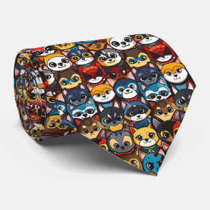 Anime Kawaii Chibi Süße Superhelden Katzen Krawatte