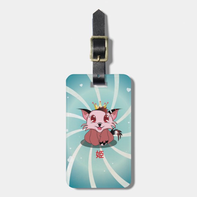 Anime Kitty - Hime, Gepäckmarke Gepäckanhänger (Vorderseite vertikal)