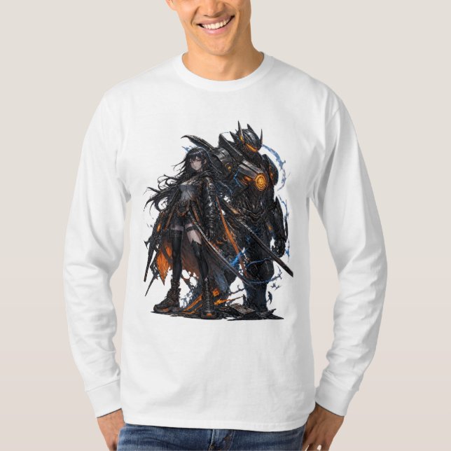 Anime Krieger T-Shirt (Vorderseite)