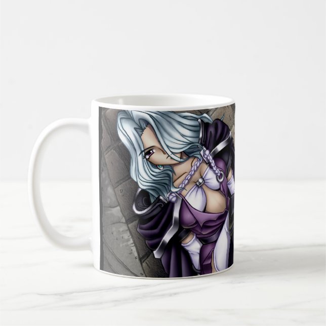 Anime-Kriegers-Mädchen Kaffeetasse (Links)