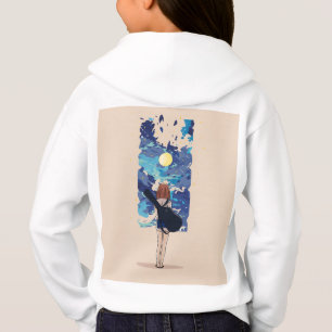 Anime-Kunst, Charakterdesign, minimalistischer Ani Hoodie