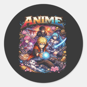 Anime-Legenden Runder Aufkleber