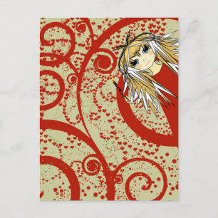 Anime-Liebe - Personalisieren Postkarte