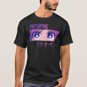 Anime lila Augen Anime violette Augen retro T-Shirt