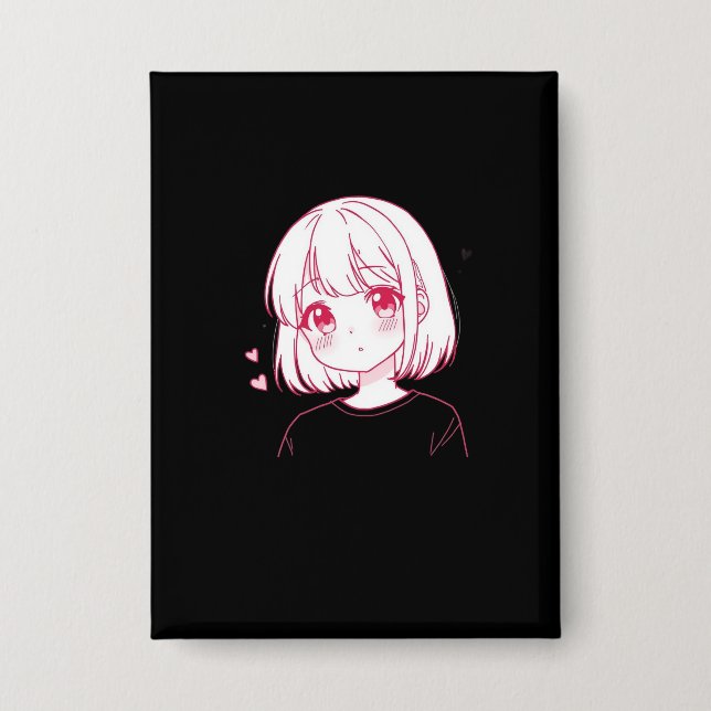 "Anime Love Vibes" Button (Vorderseite)