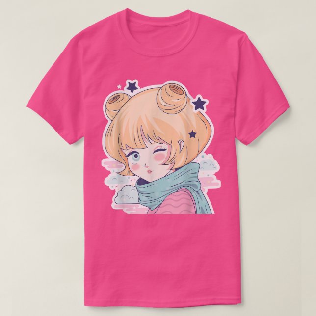 Anime Lovers Tee für Mädchen , Frauen  (Design vorne)