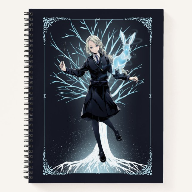 Anime Luna Lovegood's Rabbit Patronus Notizbuch (Vorderseite)