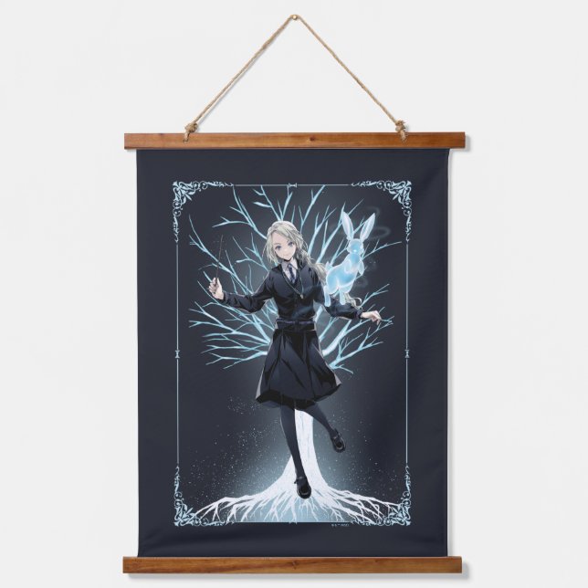 Anime Luna Lovegood's Rabbit Patronus Wandteppich Mit Holzrahmen (Vorderseite)