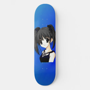 Anime-Mädchen-Blau-Skateboard Skateboard