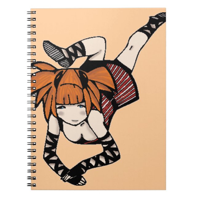 Anime-Mädchen-Cartoon-Zeitschriften-Notizbuch Notizblock (Vorderseite)