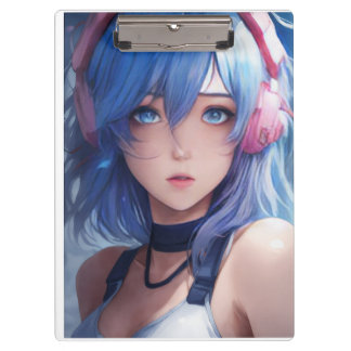 Anime-Mädchen-Design trendy stilvolles Klemmbrett