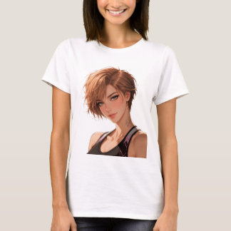 Anime-Mädchen-Gym-Shirt T-Shirt