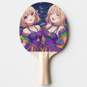 Anime Mädchen Mardi Gras  Tischtennis Schläger