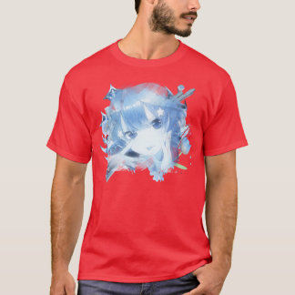 Anime-Mädchen mit hellblauen Haaren Familie T-Shirt