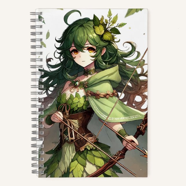 Anime-Mädchen Notizbuch (Vorderseite)