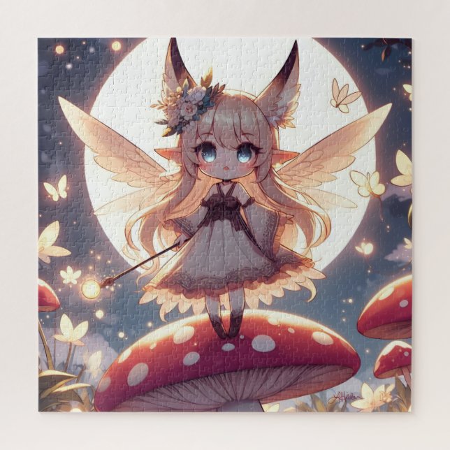 Anime-Mädchen Pixie Hippie Mond Fee (Vertikal)