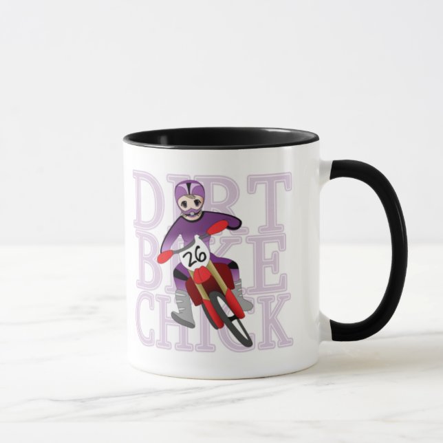 Anime-Mädchen-Schmutz-Fahrrad-Küken-Tasse Tasse (Rechts)