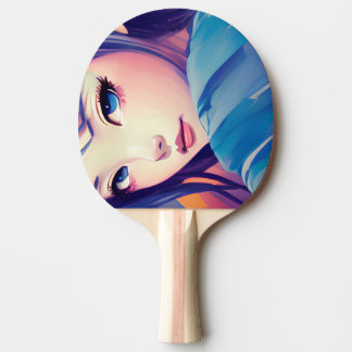 Anime-Mädchen Skateboard Ai Tischtennis Schläger
