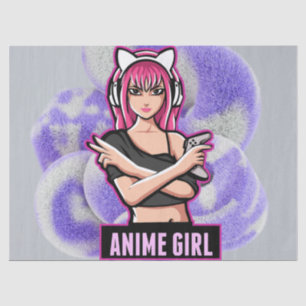 Anime-Mädchen Süße ästhetische Charakter-Illustr Seidenpapier