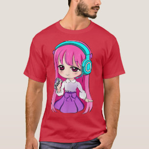Anime Mädchen Videospiele Anime und Gaming Chibi T-Shirt