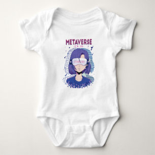 Anime-Mädchen Virtual-Reality-Brille Baby-Body Baby Strampler