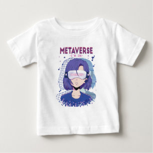 Anime-Mädchen Virtual-Reality-Brille Baby T-Shirt
