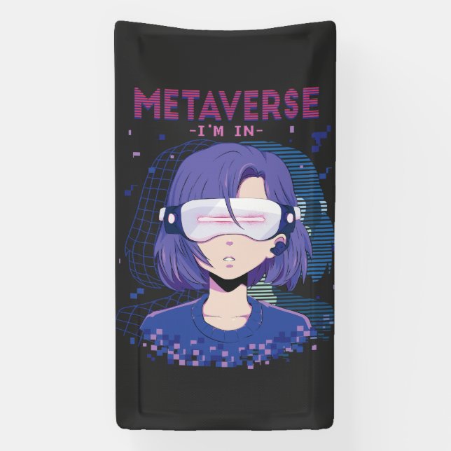 Anime-Mädchen Virtual-Reality-Brille Banner (Vertikal)