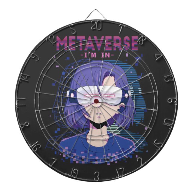 Anime-Mädchen Virtual-Reality-Brille Dart Board Dartscheibe (vorne)