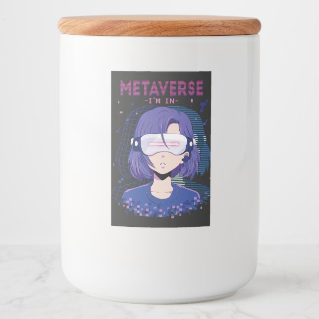 Anime-Mädchen Virtual-Reality-Brille Etikett (Vorderseite)
