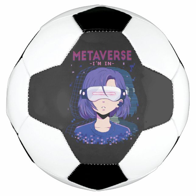 Anime-Mädchen Virtual-Reality-Brille Fußball (Vorderseite)
