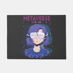 Anime-Mädchen Virtual-Reality-Brille Fußmatte