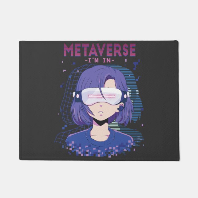 Anime-Mädchen Virtual-Reality-Brille Fußmatte (Vorderseite)