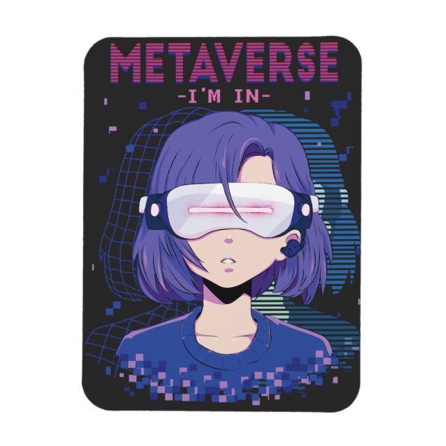 Anime-Mädchen Virtual-Reality-Brille  Magnet (Vertikal)