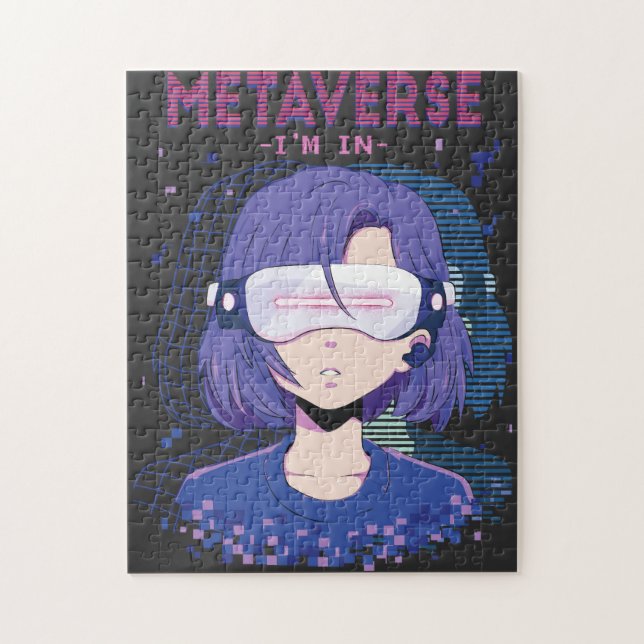 Anime-Mädchen Virtual-Reality-Brille Puzzle (Vertikal)