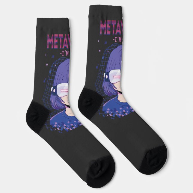 Anime-Mädchen Virtual-Reality-Brille Socken (Rechts)