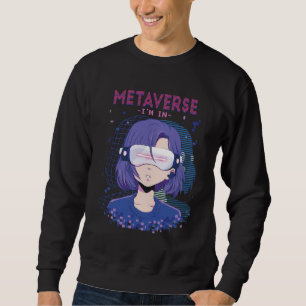 Anime-Mädchen Virtual-Reality-Brille Sweatshirt
