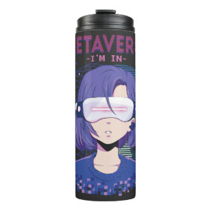 Anime-Mädchen Virtual-Reality-Brille Thermobecher Thermosbecher