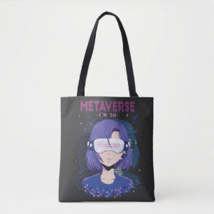 Anime-Mädchen Virtual-Reality-Brille Tote Bag Tasche