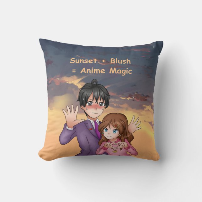 Anime Magic - Sonnenuntergang Kissen (Vorderseite)
