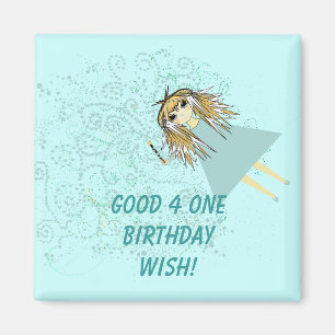 Anime Magical Days Birthday Party Magnet