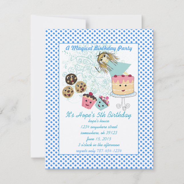 Anime Magical Days Einladung Geburtstagsparty (Vorderseite)