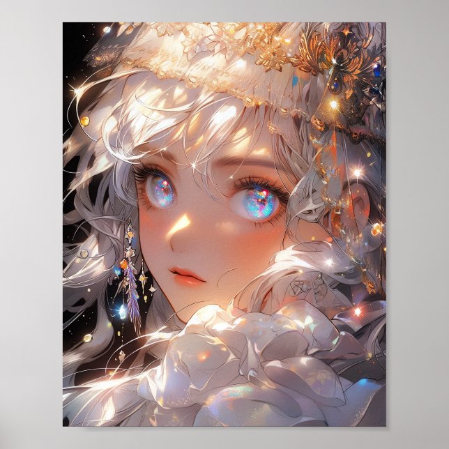 Anime Magical Girl Fantasy Art Poster (Vorne)