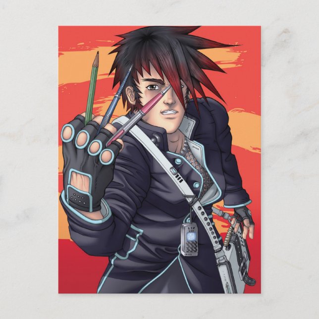 Anime Manga Artist Postkarte (Vorderseite)
